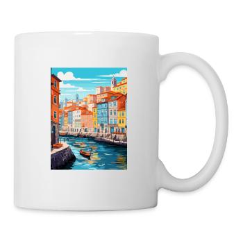 Porto Portugal Vintage Travel Poster WPA Souvenir - Mug - white - Right