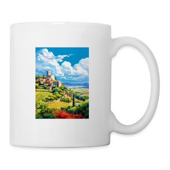 Provence Frankreich Vintage Reiseposter WPA Souvenir - Tasse - Weiß - Rechts