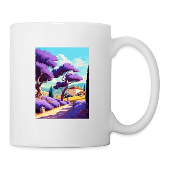 Provence Frankreich Vintage Reiseposter WPA Souvenir - Tasse - Weiß - Rechts