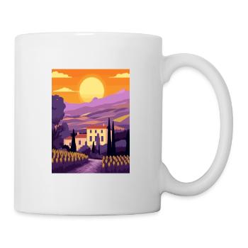Provence Frankreich Vintage Reiseposter WPA Souvenir - Tasse - Weiß - Rechts