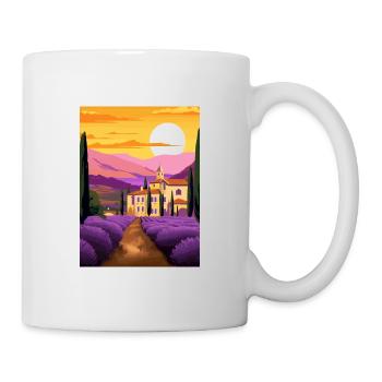 Provence Frankreich Vintage Reiseposter WPA Souvenir - Tasse - Weiß - Rechts