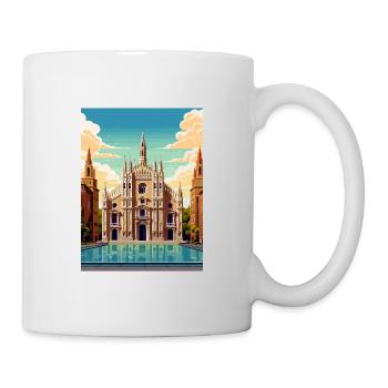Milan Espagne Ibiza Vintage voyage affiche Souvenir - Mug blanc - blanc - Droite