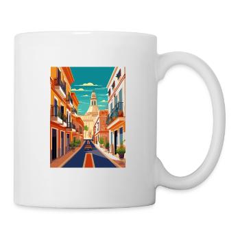 Jerez De La Frontera Spain Vintage Travel Poster - Mug - white - Right