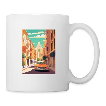 Valencia Spanien Vintage Reiseposter WPA Souvenir - Tasse - Weiß - Rechts