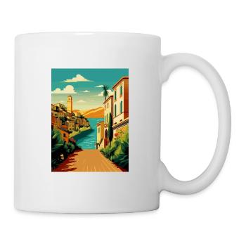 Sicile Italie Décoration Vintage Voyage Affiche WPA - Mug blanc - blanc - Droite