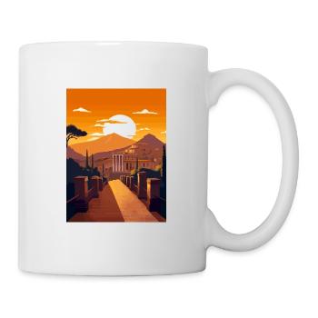 Pompéi Italie Décoration Vintage Voyage Affiche WPA - Mug blanc - blanc - Droite