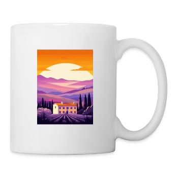 Provence Frankreich Vintage Reiseposter WPA Souvenir - Tasse - Weiß - Rechts