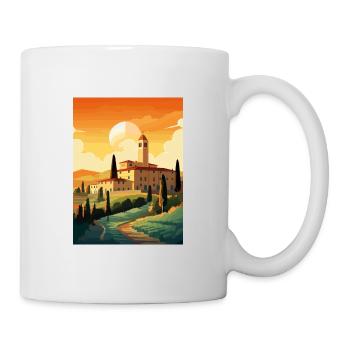 Toscane Italie Décoration Vintage Voyage Affiche WPA - Mug blanc - blanc - Droite
