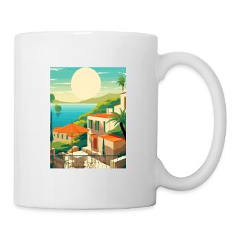 Capri Italie Décoration Vintage Voyage Affiche WPA - Mug blanc - blanc - Droite