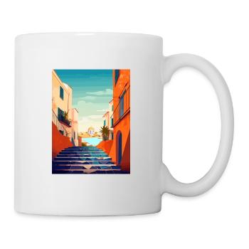 Naples Italy Decoration Vintage Travel Poster WPA - Mug - white - Right