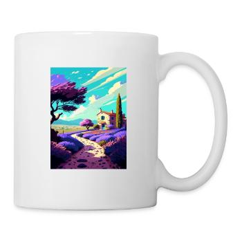 Provence Frankreich Vintage Reiseposter WPA Souvenir - Tasse - Weiß - Rechts