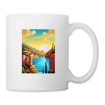 Sicile Italie Décoration Vintage Voyage Affiche WPA - Mug blanc - blanc - Droite