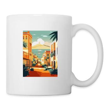 Îles Canaries Espagne Vintage voyage affiche WPA Art - Mug blanc - blanc - Droite