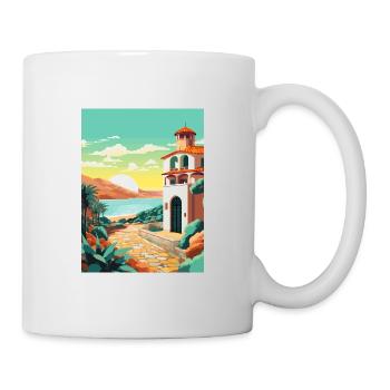 Costa Brava Spanien Vintage Reiseposter Souvenir - Tasse - Weiß - Rechts