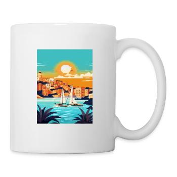 Ibiza Spain Vintage Travel Poster WPA Souvenir - Mug - white - Right