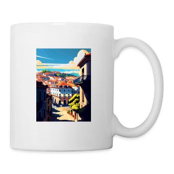 Viseu Portugal Vintage voyage affiche WPA Souvenir - Mug blanc - blanc - Droite