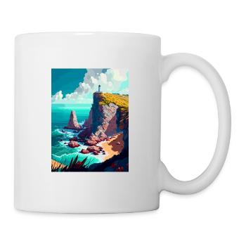 Cabo Da Roca Portugal Affiche de voyage Vintage WPA - Mug blanc - blanc - Droite