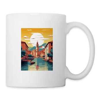 San Sebastian, Spanien, Vintage, Reiseposter, Souvenir - Tasse - Weiß - Rechts