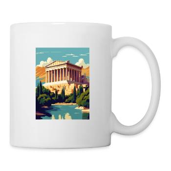 Athens Greece Decoration Vintage Travel Poster WPA - Mug - white - Right