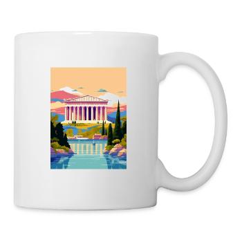 Athens Greece Decoration Vintage Travel Poster WPA - Mug - white - Right