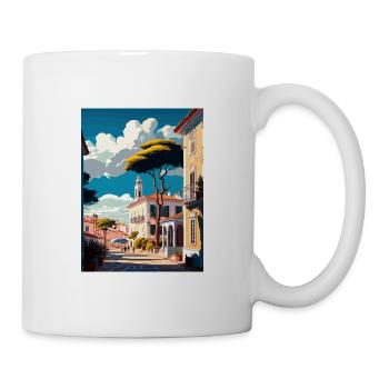Tomar Portugal Vintage voyage affiche WPA Souvenir - Mug blanc - blanc - Droite