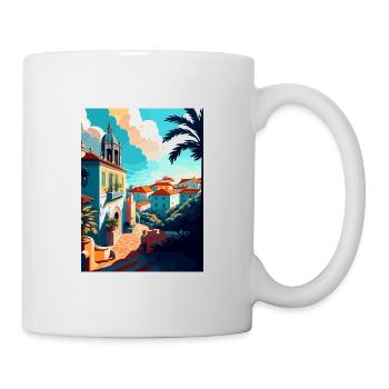 Sintra Portugal Vintage voyage affiche WPA Souvenir - Mug blanc - blanc - Droite