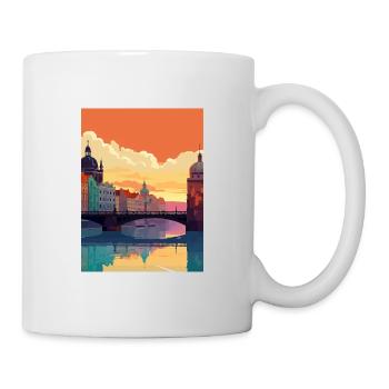Prague Czech Republic Vintage Travel Poster WPA - Mug - white - Right