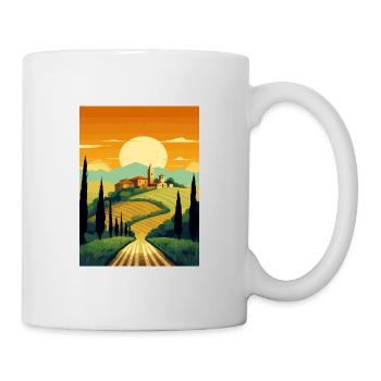 Toscane Italie Décoration Vintage Voyage Affiche WPA - Mug blanc - blanc - Droite