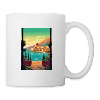 Sicile Italie Décoration Vintage Voyage Affiche WPA - Mug blanc - blanc - Droite