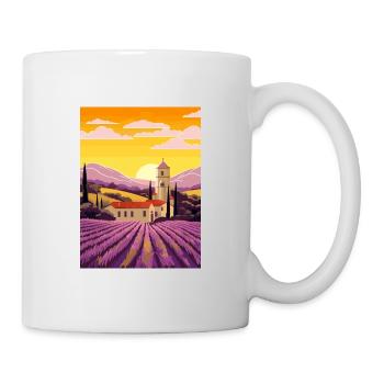 Provence Frankreich Vintage Reiseposter WPA Souvenir - Tasse - Weiß - Rechts