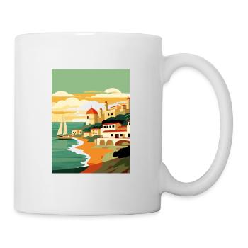 Costa De La Luz Espagne Vintage Voyage Poster WPA - Mug blanc - blanc - Droite