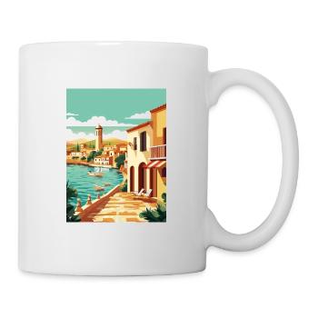 Costa Brava Spanien Vintage Reiseposter Souvenir - Tasse - Weiß - Rechts