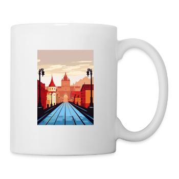 Prague Czech Republic Vintage Travel Poster WPA - Mug - white - Right
