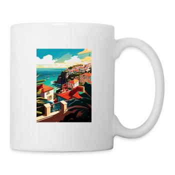 Sao Miguel Portugal Vintage Travel Poster Souvenir - Mug - white - Right