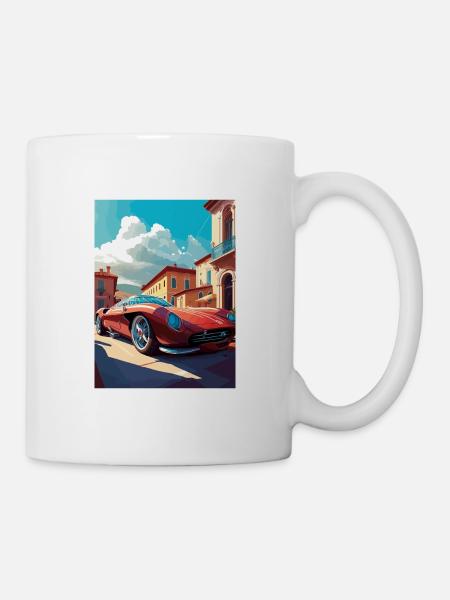 Maranello Italien Vintage Reiseposter WPA Souvenir - Tasse - Weiß