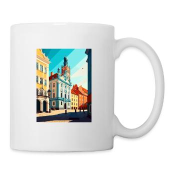Czestochowa Pologne Vintage voyage affiche Souvenir - Mug blanc - blanc - Droite