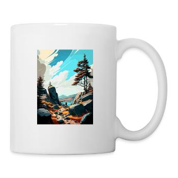 Pieninski Pologne Vintage voyage affiche Souvenir - Mug blanc - blanc - Droite