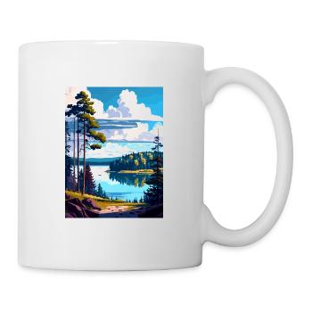 Wigry Pologne Vintage voyage affiche WPA Souvenir - Mug blanc - blanc - Droite