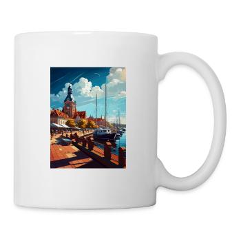 Ustka Poland Vintage Travel Poster WPA Souvenir - Mug - white - Right