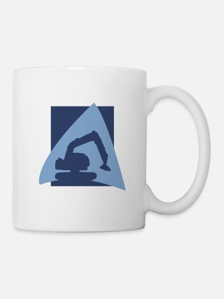 Bauarbeiter Bagger Bauarbeiter - Tasse - Weiß