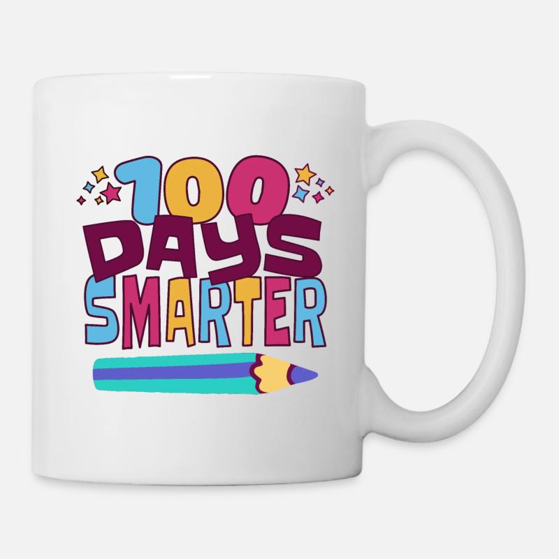 100 Tage schlauer - Tasse - Weiß