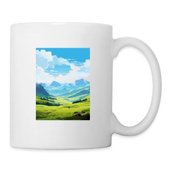 Pyrenäen Nationalpark Frankreich Reiseplakat - Tasse - Weiß - Rechts