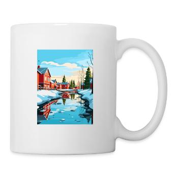 Oulu Finlande Vintage voyage affiche WPA Souvenir - Mug blanc - blanc - Droite