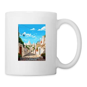 Alberobello Italie Vintage voyage affiche Souvenir - Mug blanc - blanc - Droite