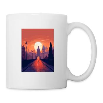 Prague Czech Republic Vintage Travel Poster WPA - Mug - white - Right