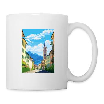 Bolzano Italie Vintage voyage affiche WPA Souvenir - Mug blanc - blanc - Droite