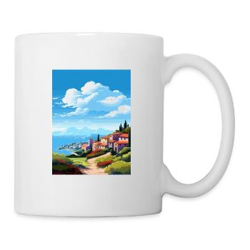 Elba Italien Vintage Reiseposter WPA Souvenir - Tasse - Weiß - Rechts