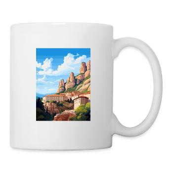 Montserrat Spain Vintage Travel Poster Souvenir - Mug - white - Right