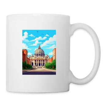 Vatikan Italien Dekoration Vintage Reiseposter WPA - Tasse - Weiß - Rechts