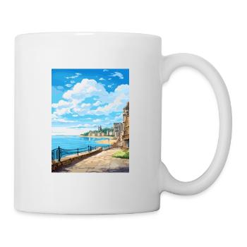 Saint Malo France Vintage Travel Poster Souvenir - Mug - white - Right